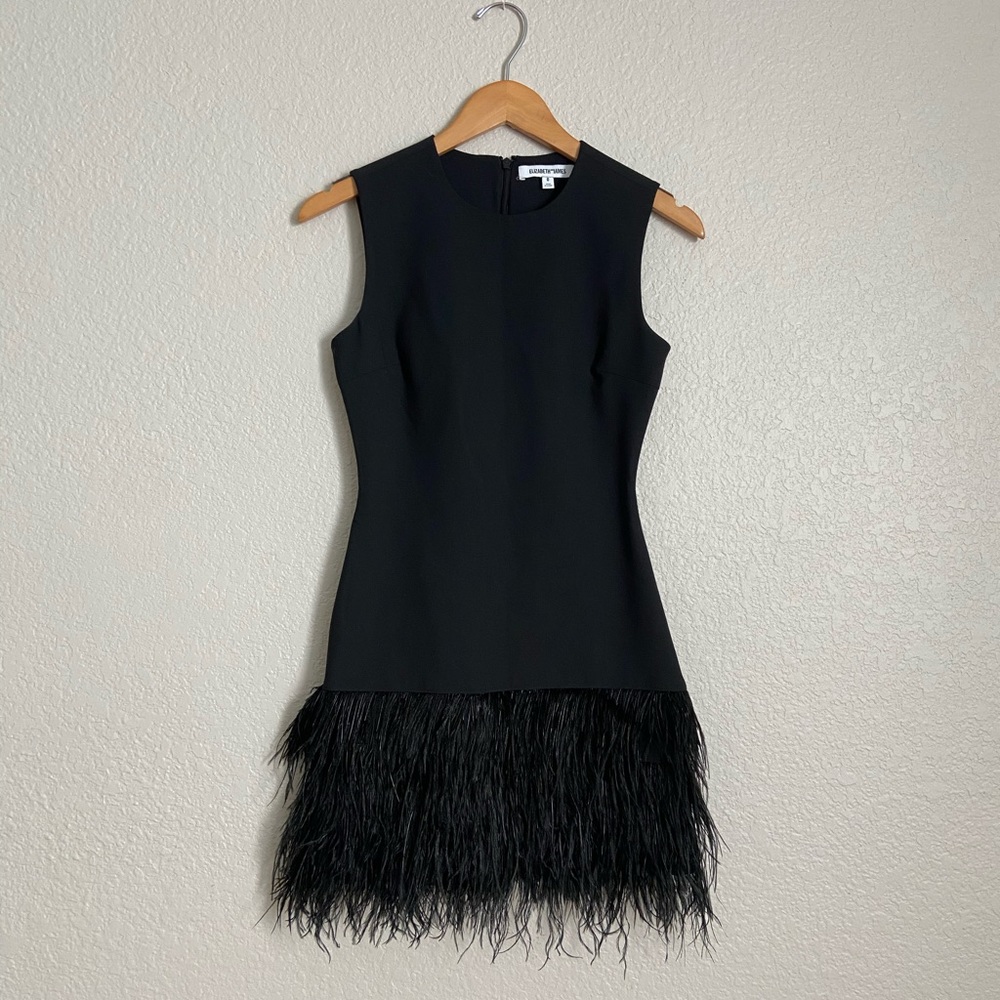 Elizabeth and James Feather Fringe Dress